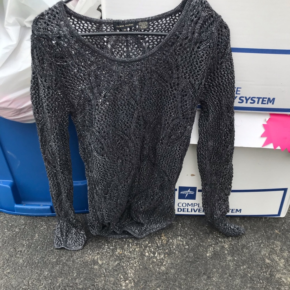 Sparkly cut out detail sweater